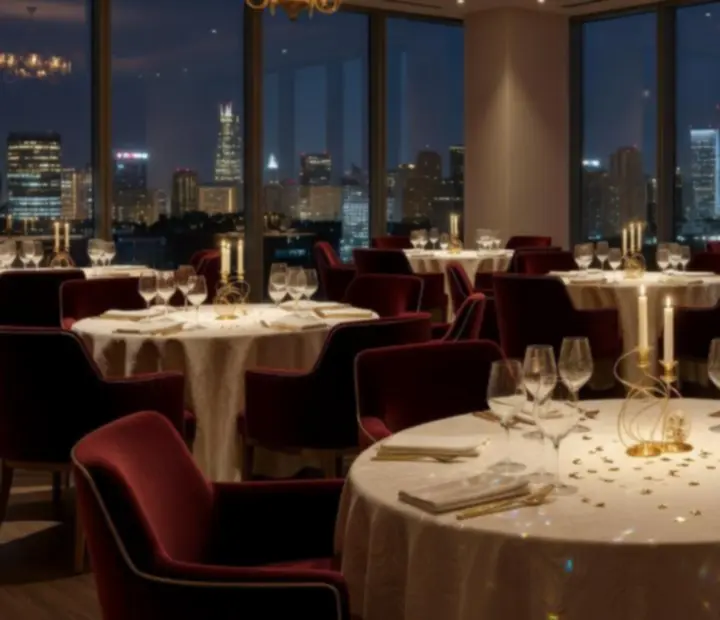 Butikowe, przyciemnione wnętrze restauracji przygotowane na kameralny event korporacyjny