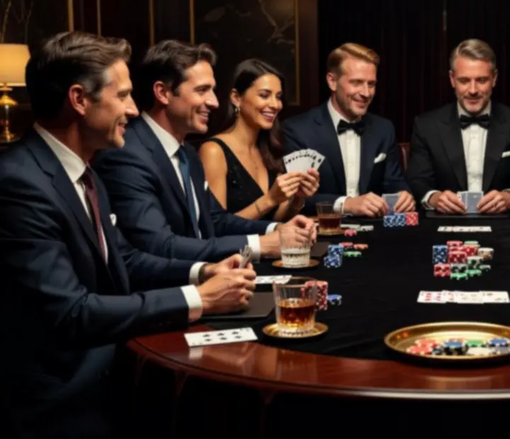 Profesjonalnie przygotowany stół pokerowy na wydarzenie integracyjne dla zespołu korporacyjnego